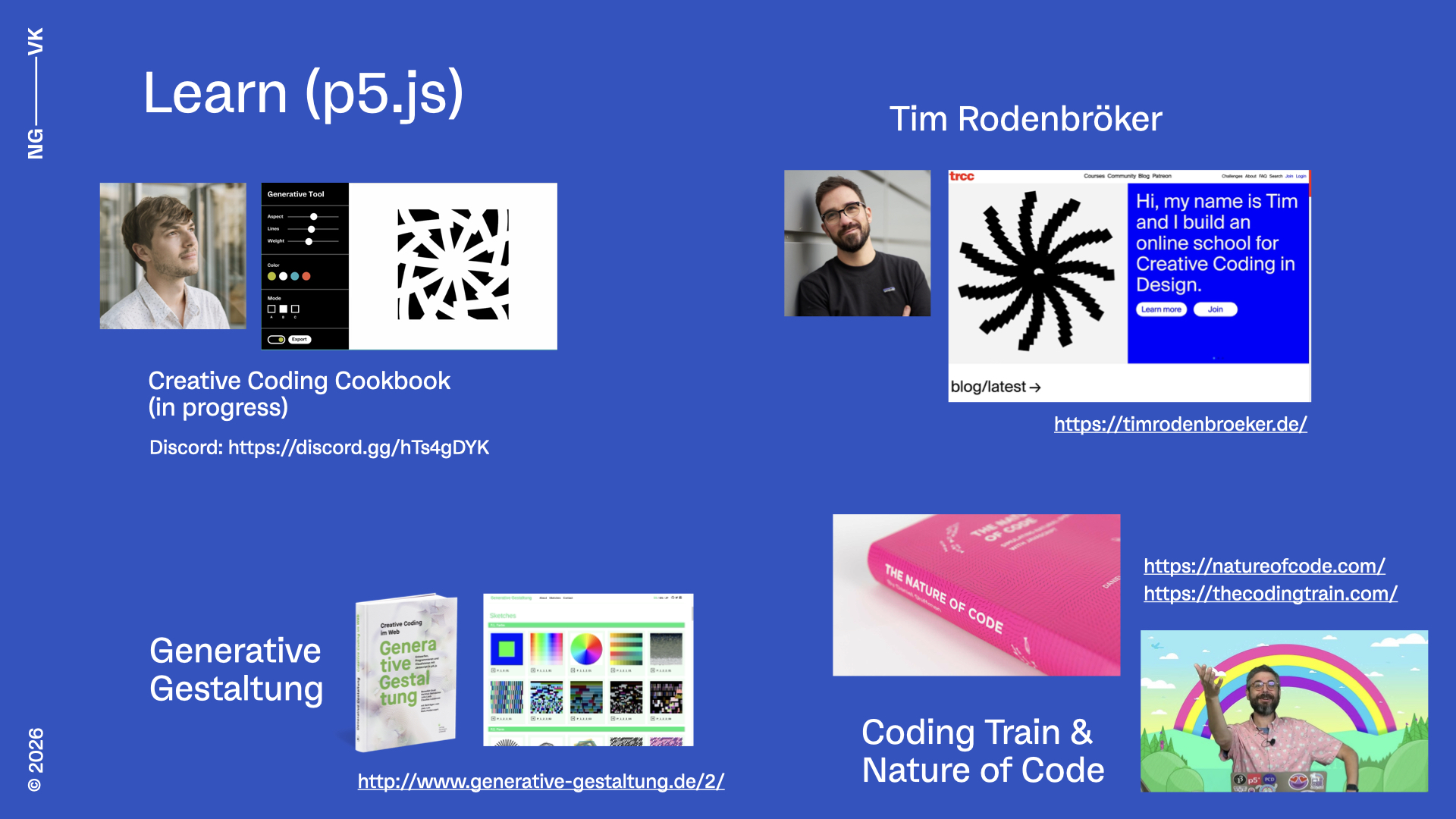 a list of resources around learning creative coding