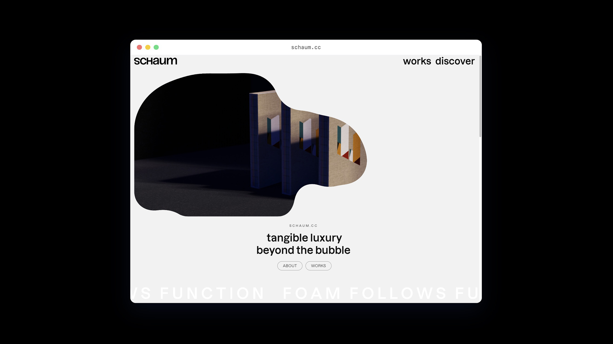 Design books in an interactive blob